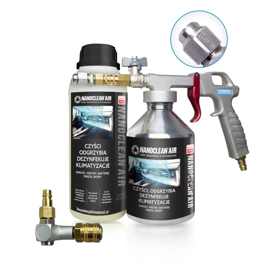 DRY FOG SET for Auto Workshops (AC-6903) 1l Fluid for 10 Cars + Gun + Fogging Head + Quick Connector