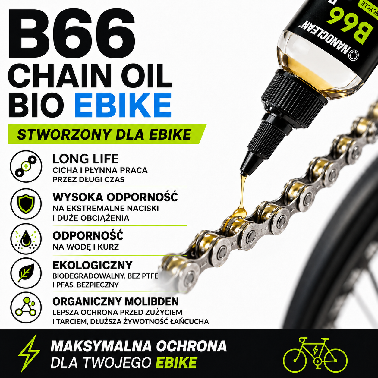 B66 CHAIN OIL BIO EBIKE 50ML - obrazek 3