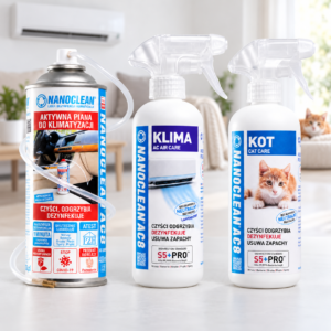 Kit Nanoclean AC8 pour le nettoyage de la climatisation domestique + la climatisation automobile + pour chat