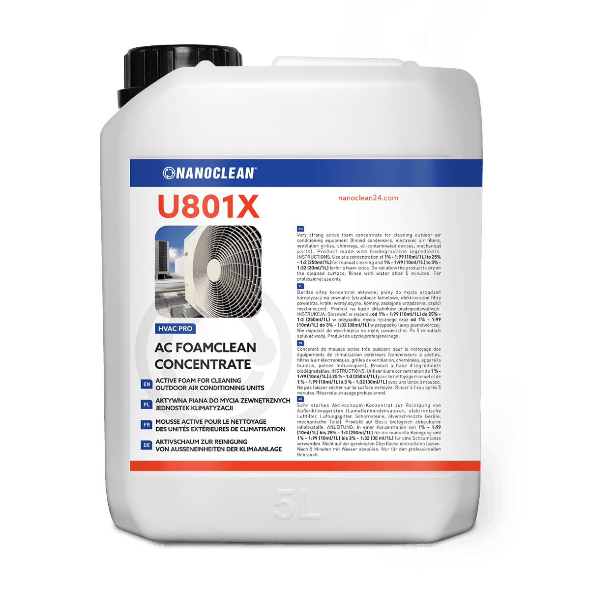 NANOCLEAN U801X AC FOAMCLEAN, op. 5L