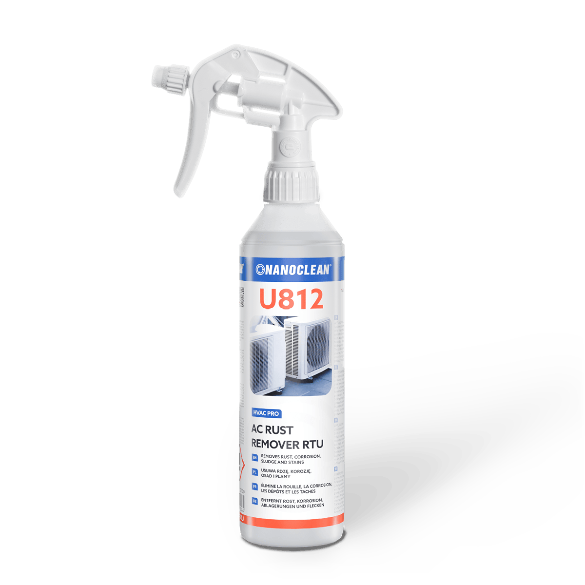 NANOCLEAN U812 AC RUST REMOVER RTU, w spryskiwaczu PRO 500ml