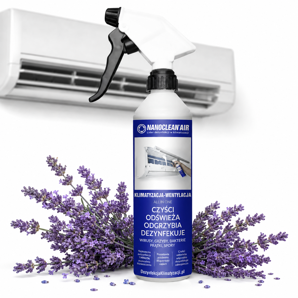 NANOCLEAN AIR Gotowy do użycia o zapachu lawendy w spryskiwaczu PRO 500ml.