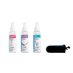 NANOCLEAN TK01 TRAVEL KIT DZIECKO, MATERAC, WC, 3 x 100ml
