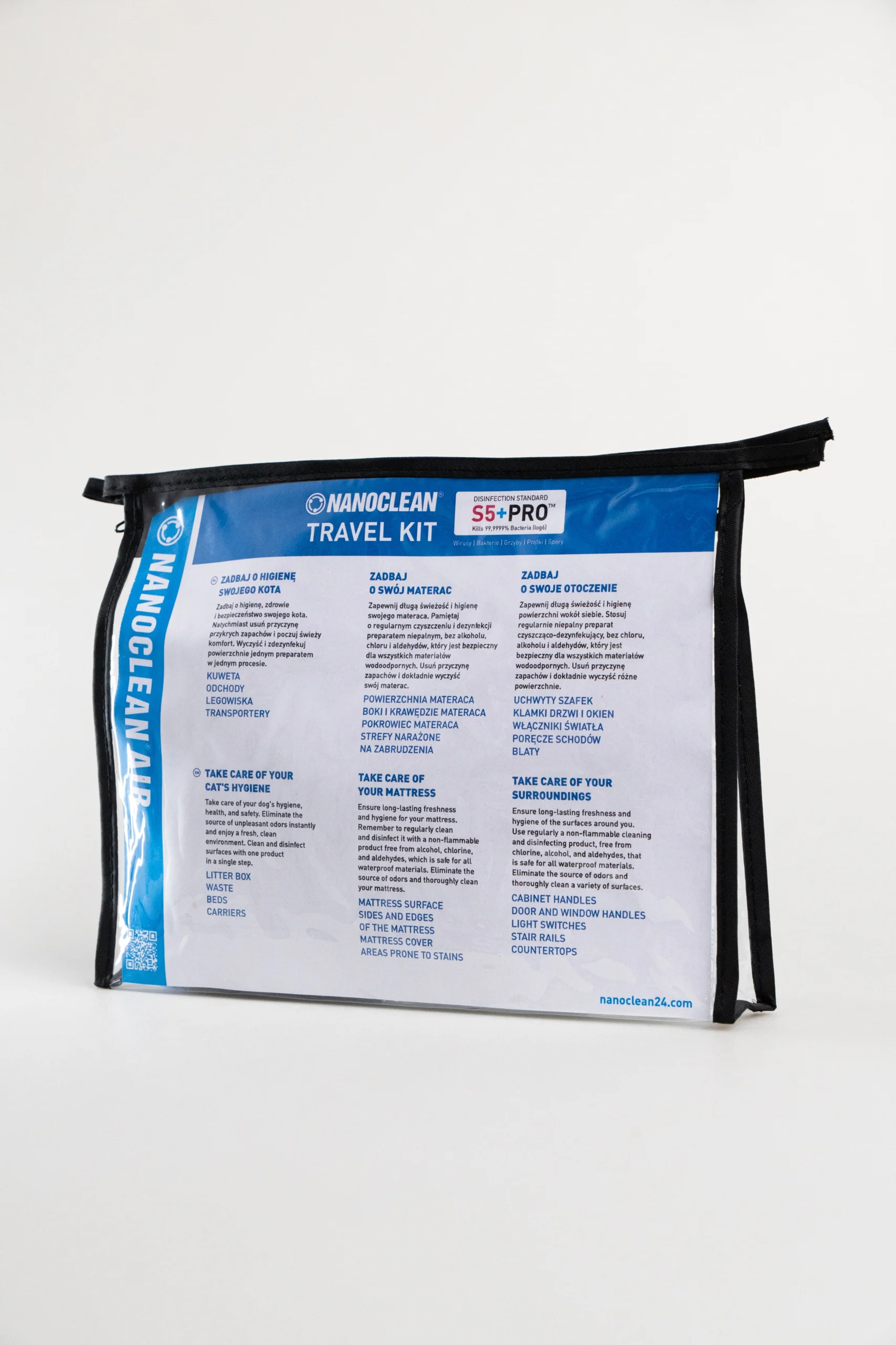 NANOCLEAN TK05 TRAVEL KIT KOT, MATERAC, POWIERZCHNIE, 3 x 100ml - obrazek 5