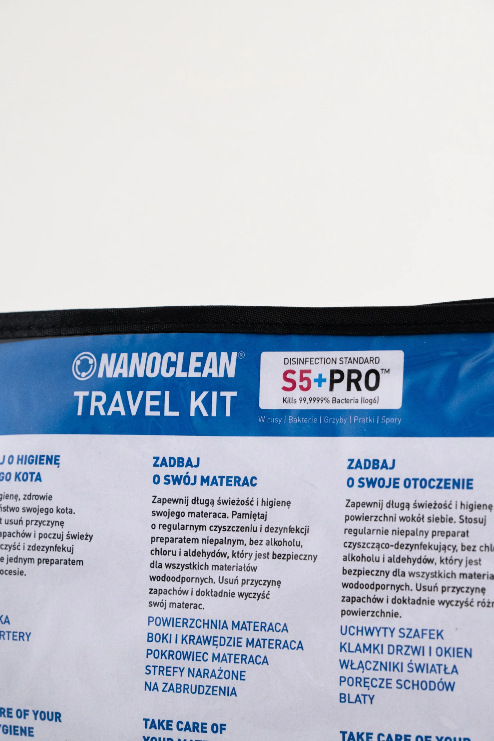 NANOCLEAN TK05 TRAVEL KIT KOT, MATERAC, POWIERZCHNIE, 3 x 100ml - obrazek 4
