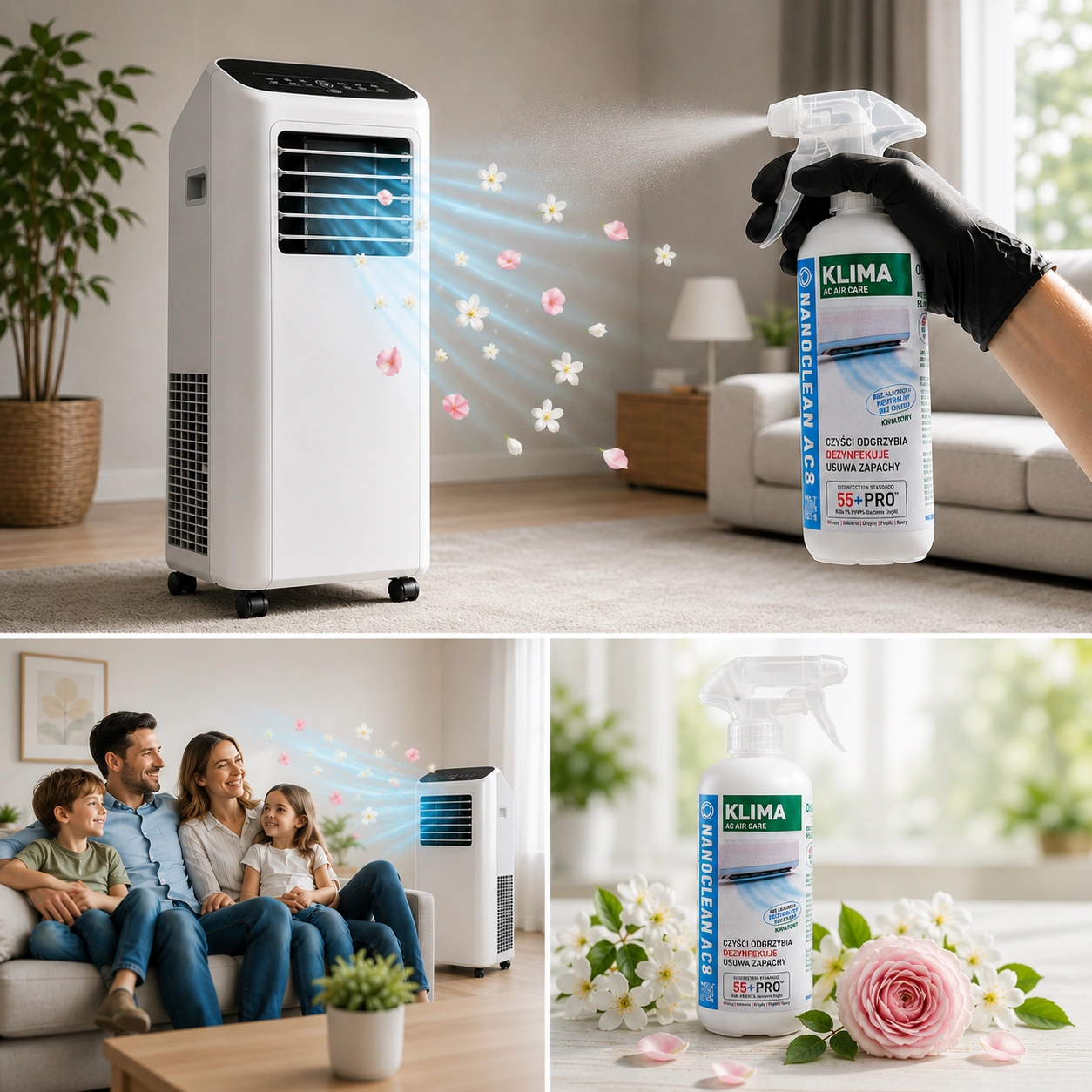 NANOCLEAN AC8 HOME KLIMATYZACJA Gotowy do użycia o zapachu kwiatowym w spryskiwaczu 490ml - obrazek 3